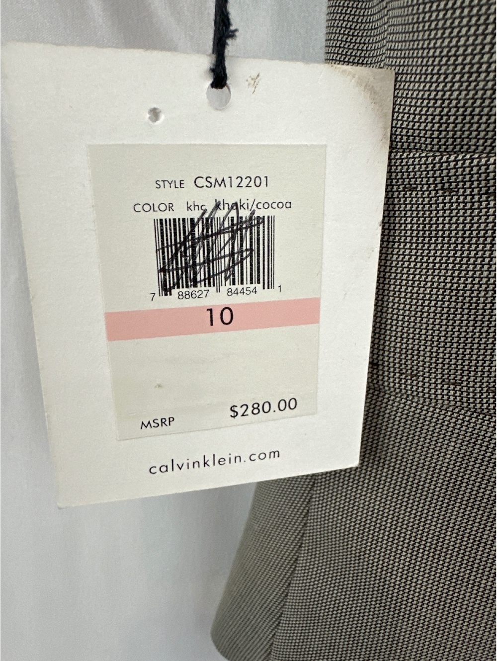 Calvin Klein Khaki SS Peplum Jacket Blazer Size 10 NWT - Picture 6 of 7